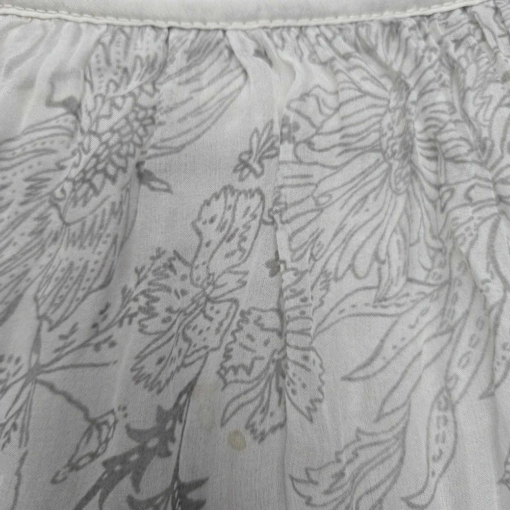Luisa Ricci Womens Small Floral 100% Silk Blouse‎ Ruffle Hem Ethereal Fairycore